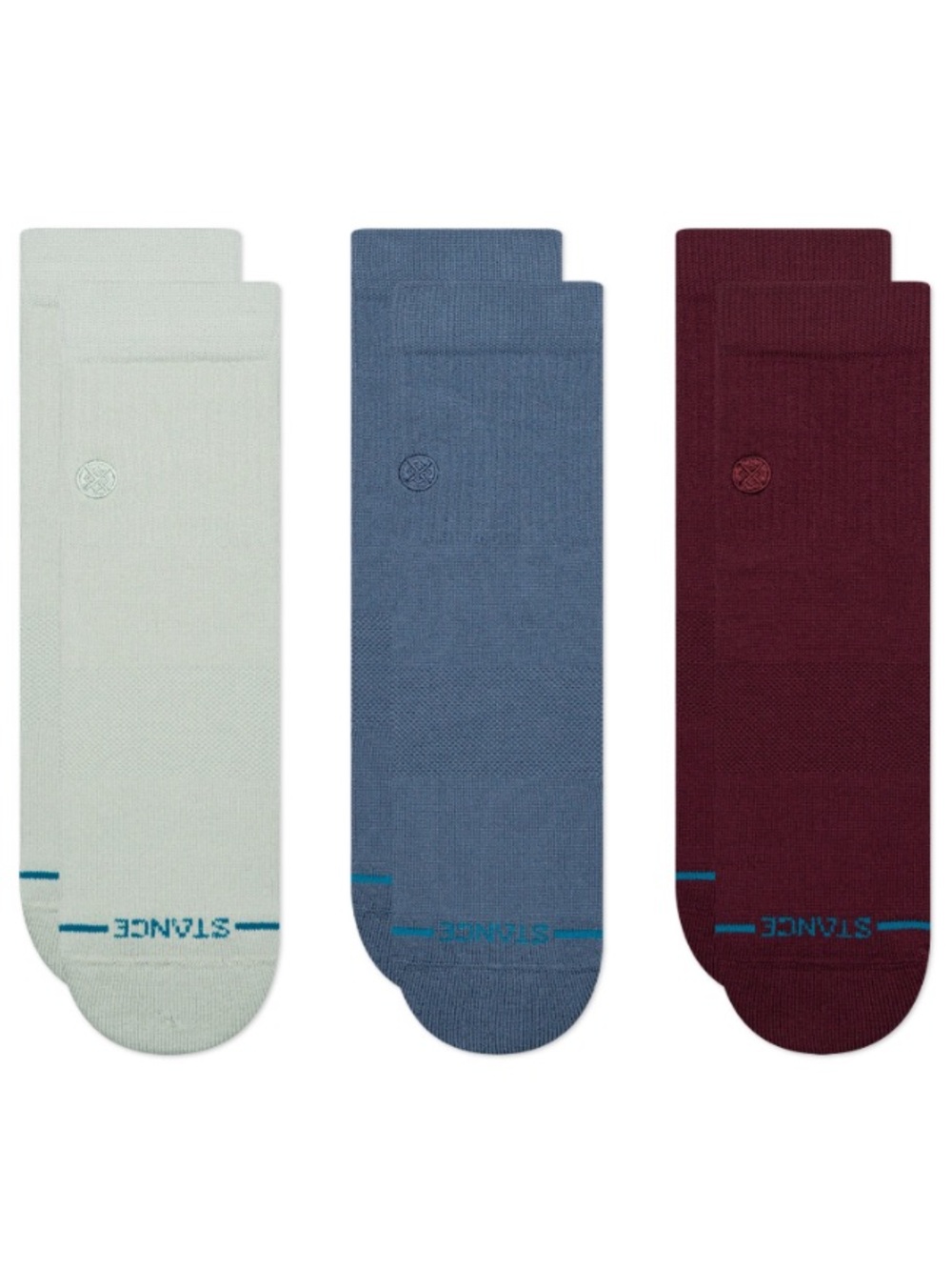 STANCE Unisex Casual Quarter Height Mid Cushion Socks - ICON QUARTER (3 Pack)
